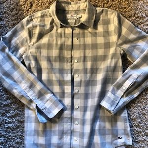 Vineyard Vines check plaid flannel button down XS/00